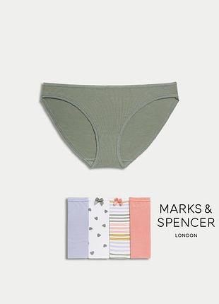 Набор хлопковые трусики marks & spencer модель бикини