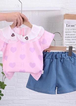 Стильний літній комплект - шорти + футболка