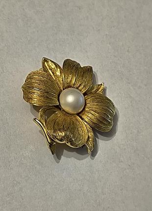 Брошь винтаж цветок