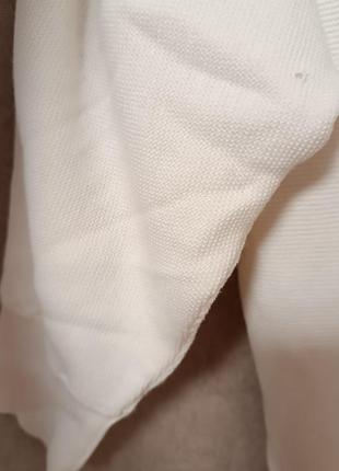 Белый вязаный кардиган в рубчик more&more хлопок