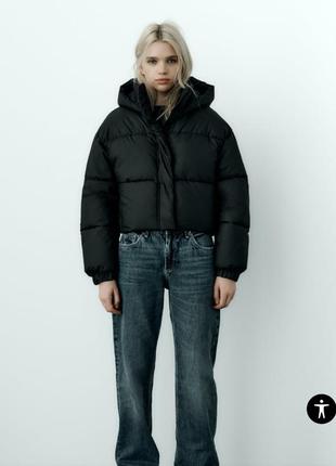 Куртка пуфер курточка зара zara xs s