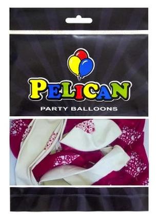 Шарики латексные pelican 12' (30см) "сердечки в сердце" 50шт pelican 824017 knz