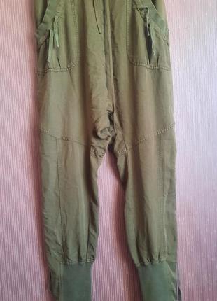 Дизайнерские стильные брюки с матней спущенной слонкой заниженным шаговым швом в виде rundholz, rick owen от cream