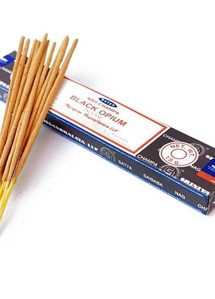 Satya black opium ароматические палочки сатия чёрный опиум