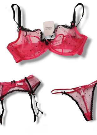 Комплект білизни (бюстгальтер, пояс, трусики) agent provocateur5 фото