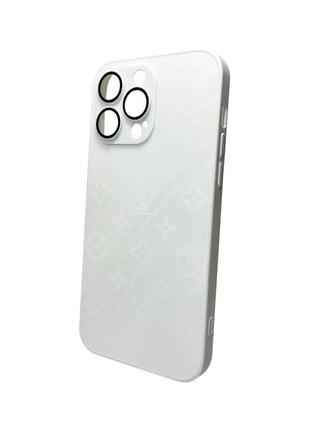 Чохол для смартфона ag glass gradient lv frame for apple iphone 12 pro pearly white