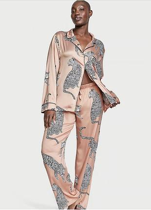 Сатиновая пижама, животный принт