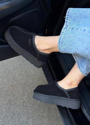 Уггі короткі замша і шкіра чорні сірі молочні