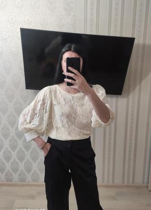 Блузка zara, невероятно женственная, кружевная, нежная, элегантная. смотрите больше товара у меня на страничке 😀