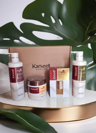 Повний набір для догляду за волоссям karseell original + термошапочка для професійної догляду у подарунок.