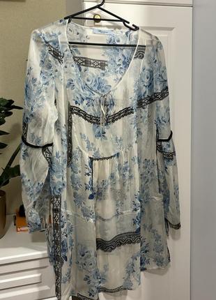 Туніка сорочка блуза 100% шовк італія blumarine