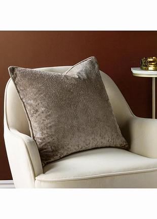 Декоративная наволочка велюровые мокко 42×43 см