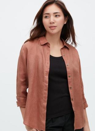 Лляна жіноча сорочка uniqlo