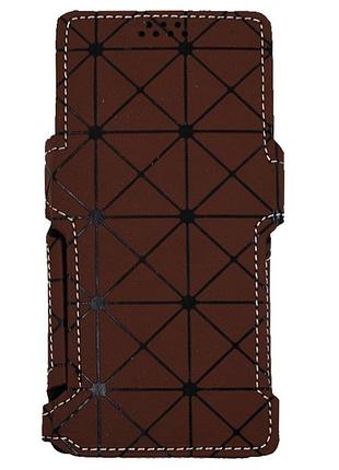 Чохол-книжка cosmic universal (18:9) 6,0" new ромб коричневий