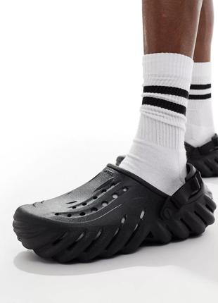 Сабо crocs echo черного цвета!