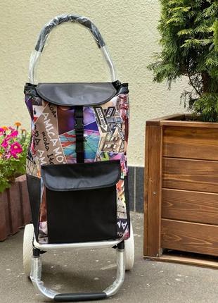 Инновационная раскладная сумка-тележка - кравчучка на колесах 94 см