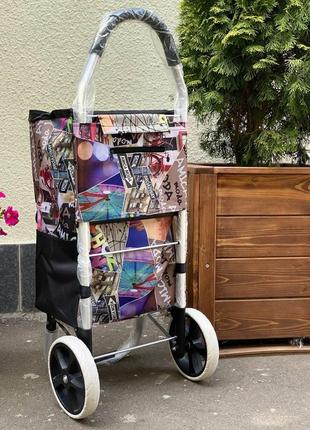 Инновационная раскладная сумка-тележка - кравчучка на колесах 94 см
