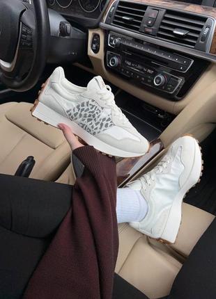 New balance 327 white leopard