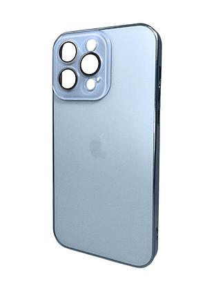 Чохол для смартфона ag glass sapphire frame magsafe logo for apple iphone 12 pro max sierra blue