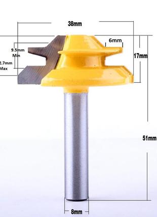 Фреза d 38mm хвостовик 8 мм