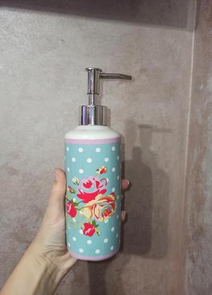 Стильний керамічний диспенсер для мила, шампуню прованс
