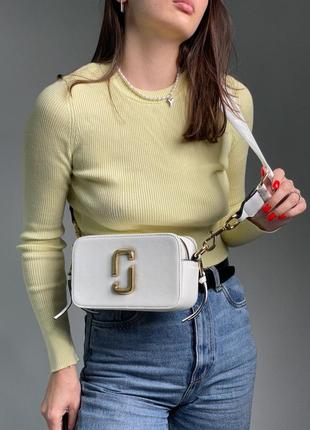 Жіноча сумка marc jacobs the snapshot white gold