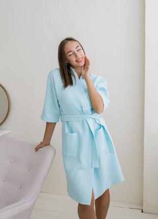 Женский вафельный халат