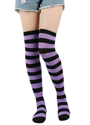 Чулки длинные носки гетры полосатые гольфы