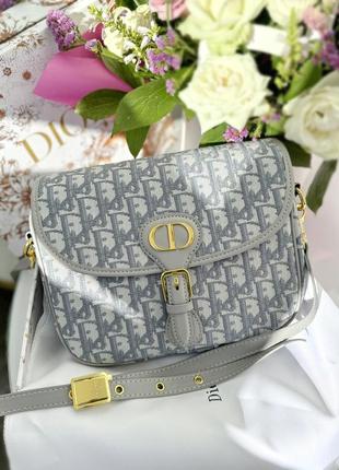 Сумка dior bobby текстильна сірий