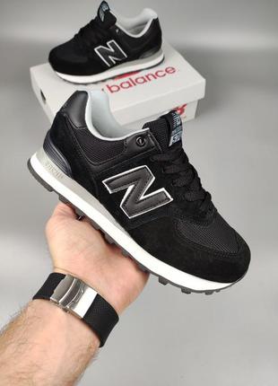 New balance 574 black1 фото