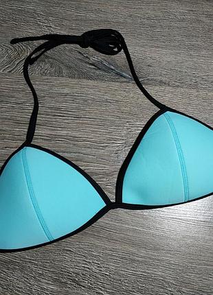 Верх ліф від купальника бірюзовий з чорним розмір л