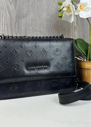 Стильна жіноча мінісумка на плече з тисненням стиль louis vuitton