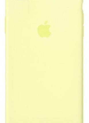Силіконовий чохол із мікрофіброю всередині iphone 6+/6s+ silicon case #51 mellow yellow