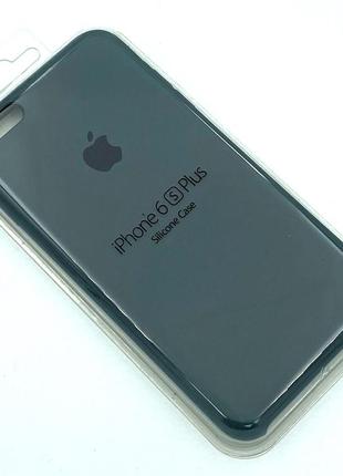 Силіконовий чохол із мікрофіброю всередині iphone 6+/6s+ silicon case #58 pine green