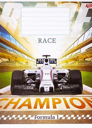 Зошит кольоровий 12 аркушів, коса з доп.лінією