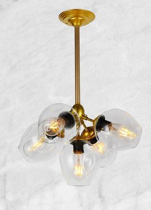 Люстра на 5 ламп lightled molecule 56-lpr66005-5 gd+br
