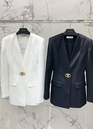 Піджак білий чорний