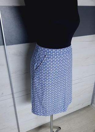 Юбка лен/вискоза next 896 12 юбка с карманами