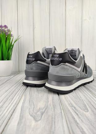 New balance 574 gray black6 фото