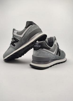 New balance 574 gray black8 фото