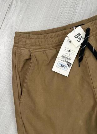 Карго брюки bershka коричневые новые с карманами трендовые плотные тянутся4 фото
