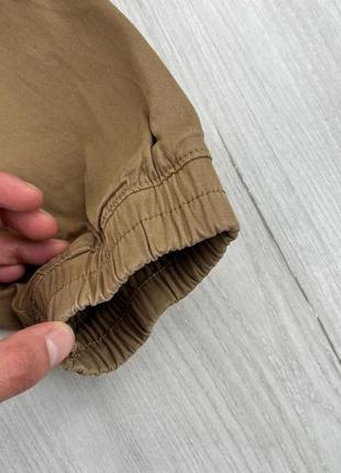 Карго штани bershka коричневі нові з кишенями трендові щільні тягнуться7 фото