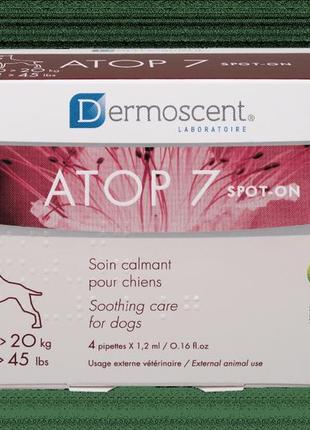 Dermoscent atop 7 new spot-on капли при аллергии и атопии у собак средних пород, 4х1,2 мл