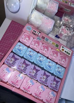 Міні органайзер sanrio cinnamoroll hello kitty kuromi, my melody, мультяшний настільний ящик для зберігання