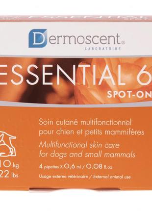 Dermoscent essential 6 spot-on капли для ухода за кожей и шерстью собак миниатюрных и малых пород, 4х0,6 мл