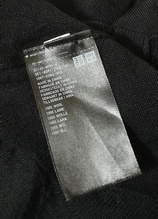 Крутой шерстяной свитер чёрного цвета от культового бренда uniqlo, 💯 оригинал7 фото