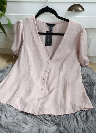 Пудровая блуза на пуговицах от new look, размер xl4 фото