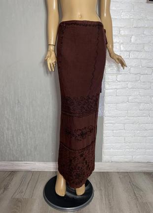 Длинная юбка на запах one size