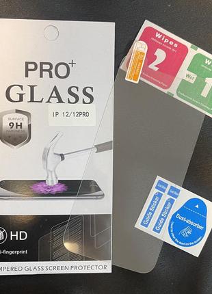 Защитное стекло glass pro для iphone 12 plus прочностью 9н