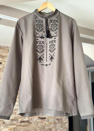 Вишиванка чоловіча колір олива,повітряні сили, аеророзвідка, авіаційна, дрони, мужская...